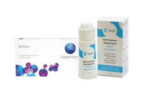 Biofinity 2tk + C-Well 60 ml läätsevedelik
